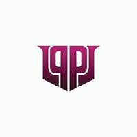 Capital P mirror on the wings of the frame with beautiful color embossed effect. e-sport letter logo design concept template vector