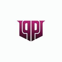 Capital P mirror on the wings of the frame with beautiful color embossed effect. e-sport letter logo design concept template vector