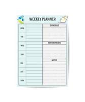 Kids school planner template printable. School timetable for student vector