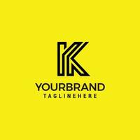 k inicial monograma moderno y diseño de logotipo elegante estilo de línea de logotipo de icono de vector de letras profesionales.