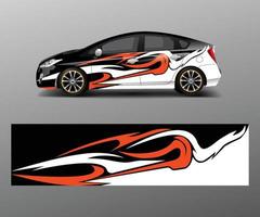 Envoltura de coche de carreras con formas de rayas abstractas para la empresa. vector de diseño de plantilla de diseño de vector de envoltura de carreras de autos deportivos