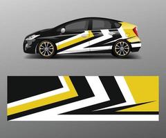 Car wrap decal design vector. Graphic abstract racing designs for vehicle, rally, race, adventure template design vector