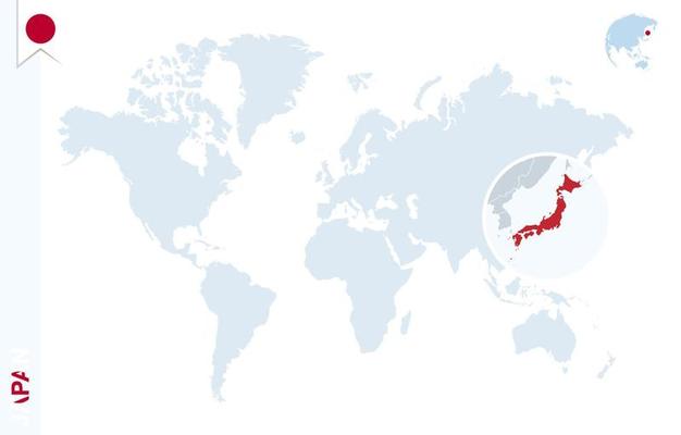 World Map Japan Vector Art Icons And Graphics For Free Download Blue World Map With Magnifying On Japan Vector