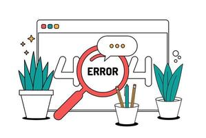 página no encontrada diseño 404. icono de página de error ilustración vectorial esquema lleno icono de estilo de diseño y desarrollo