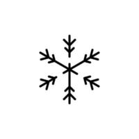 invierno, nevadas, nieve, copo de nieve línea punteada icono vector ilustración logotipo plantilla. adecuado para muchos propósitos.