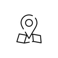 GPS, Map, Navigation, Direction Dotted Line Icon Vector Illustration Logo Template. Suitable For Many Purposes.