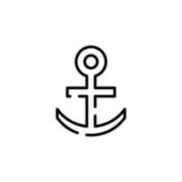 Anchor, Port Dotted Line Icon Vector Illustration Logo Template. Suitable For Many Purposes.