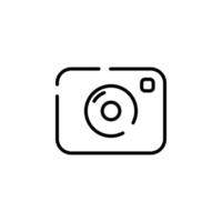 Camera, Photography, Digital, Photo Dotted Line Icon Vector Illustration Logo Template. Suitable For Many Purposes.