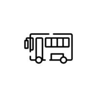 Bus, Autobus, Public, Transportation Dotted Line Icon Vector Illustration Logo Template. Suitable For Many Purposes.