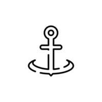 Anchor, Port Dotted Line Icon Vector Illustration Logo Template. Suitable For Many Purposes.