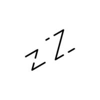 Sleep, Nap, Night Dotted Line Icon Vector Illustration Logo Template. Suitable For Many Purposes.