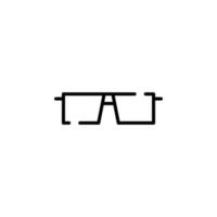 gafas, gafas de sol, anteojos, anteojos plantilla de logotipo de ilustración de vector de icono de línea punteada. adecuado para muchos propósitos.