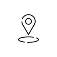 GPS, Map, Navigation, Direction Dotted Line Icon Vector Illustration Logo Template. Suitable For Many Purposes.