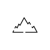 Mountain, Hill, Mount, Peak Dotted Line Icon Vector Illustration Logo Template. Suitable For Many Purposes.