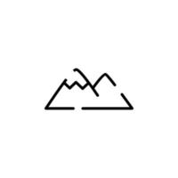 Mountain, Hill, Mount, Peak Dotted Line Icon Vector Illustration Logo Template. Suitable For Many Purposes.