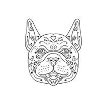 French Bulldog Head Mandala vector