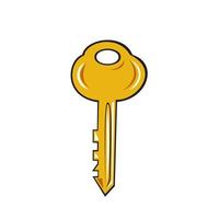 Gold Key Cartoon vector