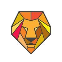 Lion Head Low Polygon vector