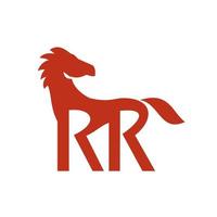 Red Horse Silhoutte RR Legs Retro vector