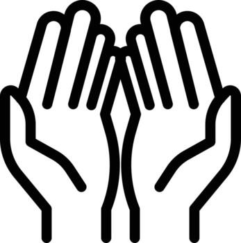 orar ilustración vectorial sobre un fondo. símbolos de calidad premium. iconos vectoriales para concepto y diseño gráfico. vector