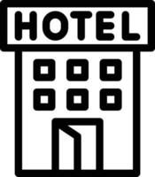 ilustración de vector de hotel en un fondo. símbolos de calidad premium. iconos vectoriales para concepto y diseño gráfico.