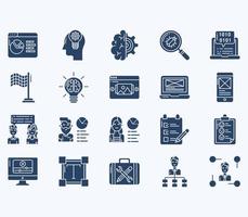 Simple icon set of 40 UX ans UI Vector Line Icons. Contains such Icons as Idea, bug, user, mobile, tap and more web icons set. Collection of vector set. 512x512 Pixel Perfect.