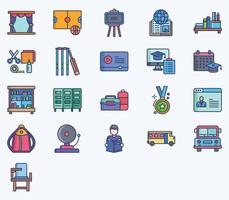 Simple icon set of School and academy Vector Line Icons. Contains such Icons as bag, book, Student, class, experiment and more web icons set. Collection of vector set. 512x512 Pixel Perfect.