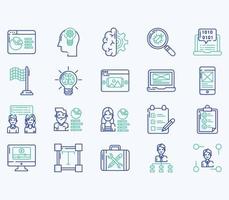 Simple icon set of 40 UX ans UI Vector Line Icons. Contains such Icons as Idea, bug, user, mobile, tap and more web icons set. Collection of vector set. 512x512 Pixel Perfect.