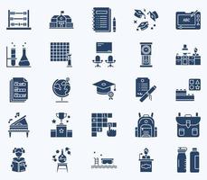 Simple icon set of School and academy Vector Line Icons. Contains such Icons as bag, book, Student, class, experiment and more web icons set. Collection of vector set. 512x512 Pixel Perfect.