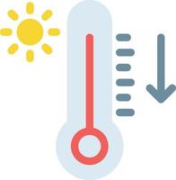 ilustración de vector de temperatura en un fondo. símbolos de calidad premium. iconos vectoriales para concepto y diseño gráfico.