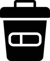 Ilustración de vector de cubo de basura en un fondo. Símbolos de calidad premium. Iconos vectoriales para concepto y diseño gráfico.