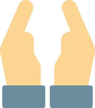 manos ilustración vectorial sobre un fondo. símbolos de calidad premium. iconos vectoriales para concepto y diseño gráfico. vector