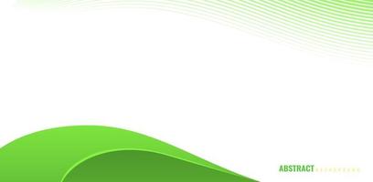 abstract green wave background template vector