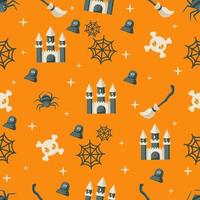 halloween seamless pattern cute illustration vector