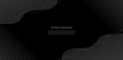 abstract black halftone background with memphis elements vector