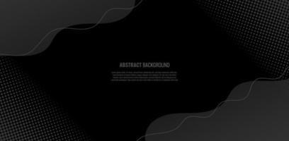 abstract black halftone background with memphis elements vector