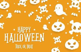 halloween background in flat style design illustration vector