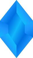 Blue hexagon crystal vector logo icon