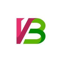 Letter V Combination With B,Elegant Minimalist Style Logo Design Editable vector