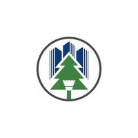 Spruce City Combination Cleanser,Elegant Minimalist Line art Style Logo Design vector