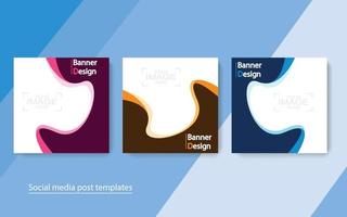 set banner social media post design. vector