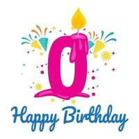 HAPPY BIRTHDAY ILLUSTRATION TEMPLATE DESIGN vector