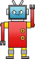 gradient shaded cartoon robot vector