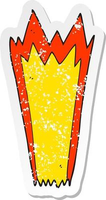 retro distressed sticker of a cartoon explosion
