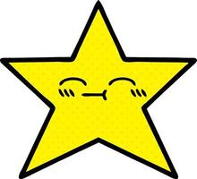 comic book style cartoon gold star vector