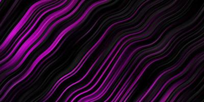 plantilla de vector de color púrpura oscuro con líneas curvas.