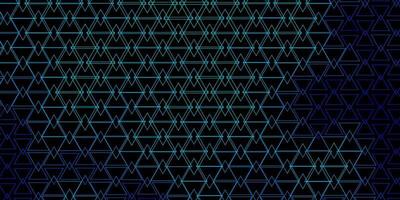 Dark BLUE vector backdrop with lines, triangles.