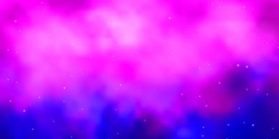 Light Pink, Blue vector background with colorful stars.