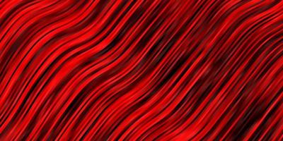 Dark Red vector background with curved lines.