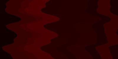 Dark Red vector background with curves.